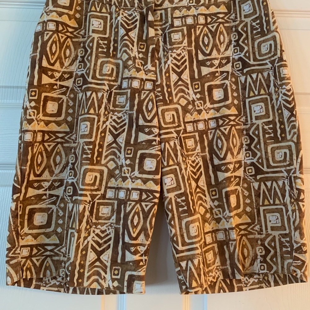 Chico's Camping Summer Wear Print Bermuda Shorts